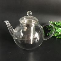 Théière en verre borosilicate de 1000 ml au design moderne, compatible avec les plaques de cuisson, sans BPA, écologique, bouilloire à thé PSC, pour thé en vrac ou thé fleuri