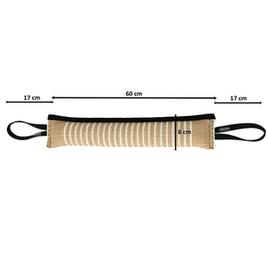 Giocattolo da Tiro Ecologico in Juta Ultra Resistente con Due Maniglie per Cani - Addestramento al Presa e Stimolazione del Morso per Cani Grandi e Potenti - Product Image 4