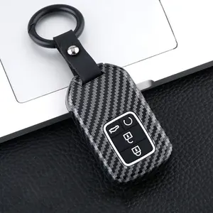 حافظة مفاتيح ذكية من ألياف الكربون ABS غلاف مفتاح عن بعد لهوندا جاز CRV Pilot cvit Civic Fit تم تحريره زر HRV 3