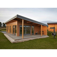 Kit de maison préfabriquée de luxe modulaire, style moderne et économique, en bois, pour villa, hôtel, maisonnette de vacances ou chalet