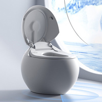 WC intelligent avec télécommande, siphon en S inclus, à poser au sol, en céramique, design moderne, chauffage instantané, veilleuse, siège à fermeture douce