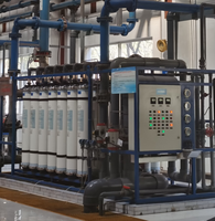 Système d'ultrafiltration industriel 15 TPH avec pompe, membrane UF à fibres creuses en PVDF, équipement de traitement de l'eau contrôlé par PLC pour rivière