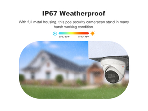US Local 5MP IP POE Turret <b>Camera</b> Support Human Vehicle Detection Two Way Audio Built in SD Card Slot Max 512GB IP67 WDR H265+ - Product Image 4