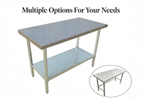 Vente Flash : Table de Travail Professionnelle en Acier Inoxydable Robuste et Personnalisable à Prix Bas avec Base Ouverte pour Équipement de Restauration Commerciale