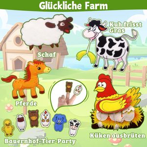 Tavola delle Attività a Tema Fattoria, Libro Sensoriale in Feltro per Bambini, Giocattolo Educativo Montessori per lo Sviluppo della Motricità Fine - Product Image 3
