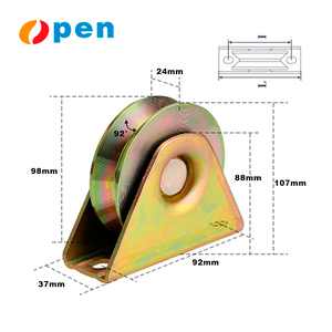 Thép ròng rọc Y/V/U rãnh trượt cổng bánh xe hỗ trợ nhiệm vụ nặng nề trượt cổng Con lăn kẽm mạ kẽm cổng bánh xe - Product Image 3