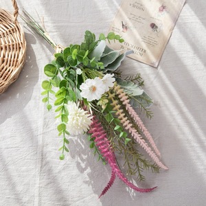 Bouquet de fleurs artificielles manuscrites d'Elsa en tissu tissé plastique pour mariage et décoration intérieure CF01255 - Product Image 1