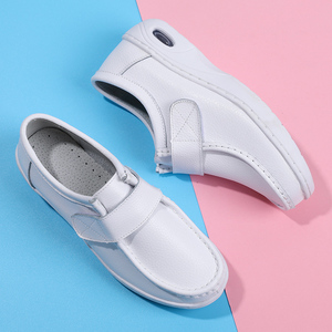 Chaussures d'infirmière pour femmes avec semelles souples, anti-fatigue, antidérapantes, plates, à semelle épaisse, augmentant la taille, chaussures de travail médicales - Product Image 5