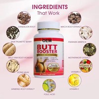 Complément Herbal pour l'Amélioration des Fesses : Pueraria Mirifica, Racine de Maca, Dong Quai, Palmier Nain, Extrait de Ginseng – 60 Comprimés pour le Bien-être Féminin