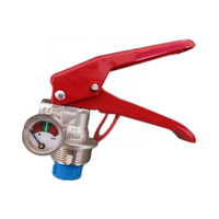 Vanne rouge de poignée d'extincteur DCP avec accessoire d'équipement essentiel de lutte contre l'incendie de manomètre