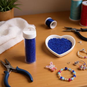 ILAN Abalorio Perline luminose blu da 3 mm per la creazione di gioielli - Product Image 2