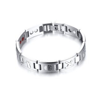 กำไลข้อมือแฟชั่นคุณภาพสูง ไทเทเนียมสตีล สำหรับผู้ชาย ดีไซน์เกลียว - Product Image 1