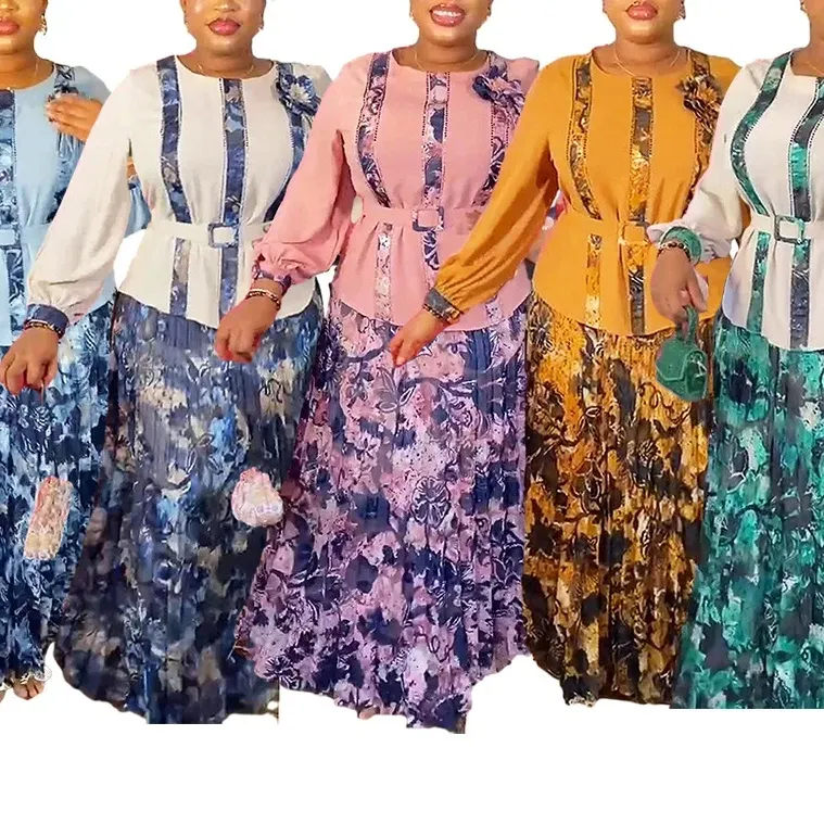 Vestidos largos de fiesta africanos de talla grande 2024 para mujer, nuevos vestidos de noche de lentejuelas Dashiki Ankara, trajes de pavo, bata, ropa africana