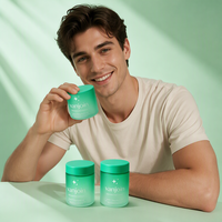 Pot en verre dépoli vert mat pour compléments alimentaires, flacon rond vide pour capsules et gélules, impression personnalisée, contenant en verre pour produits de santé