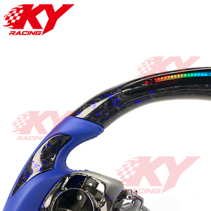 Accesorios Interiores para Toyota Camry SE XSE TRD Corolla XEI LE RAV4 Crown 2012-2024, Volante de Fibra de Carbono Forjado con LED y RPM - Product Image 2
