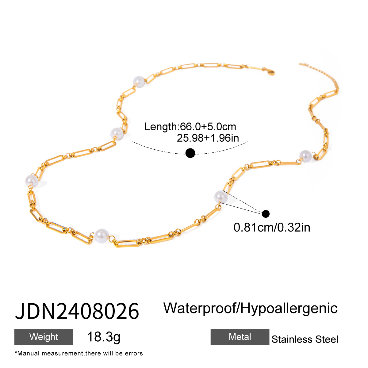 necklace long stainless steel