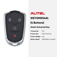 Autel IKEYGM004AL IKEY 4 Boutons Smart Key pour GM Cadillac Utilisé avec Altra Car Key Programmer OBD2 Scanner KM100 IM508 IM608S II