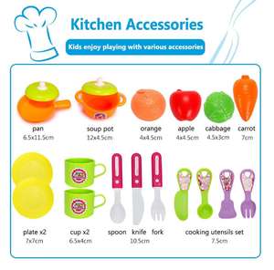 Ensemble de jeu de cuisine jaune <span class=keywords><strong>pour</strong></span> enfants, <span class=keywords><strong>kit</strong></span> de cuisine d'imitation avec aliments, cadeau de Noël <span class=keywords><strong>pour</strong></span> les enfants de 3 ans, Union World, plastique ABS - Product Image 3