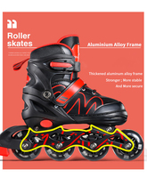 CHAQUE vente en gros pleine roue clignotante patins à roulettes taille réglable frein amovible enfants patins à roulettes pour garçons et filles