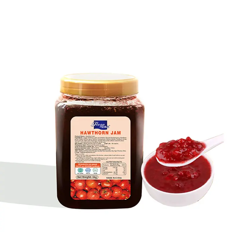 Flago Delicious fruit juice halal hawthorn jam concentrated manufacturer For fruit tea and ice cream and snow ice toppings