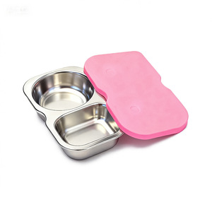 New Easy Open Leak Proof Food Containers Daycare and School Toddler <b>Lunch</b> <b>Box</b> Silicone Sealed Lid Stainless Steel Snack Storage - Product Image 1