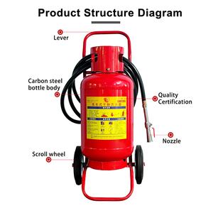 Estintore a Polvere Secca su Carrello, 30kg, 20kg, 35kg, 50kg, in Acciaio al Carbonio - Product Image 2