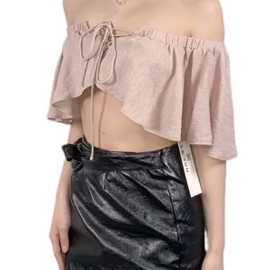 Nouveau débardeur court décontracté pour femme, imprimé floral, avec perles décoratives, taille XS, en lin et coton, idéal pour l'été - Product Image 4