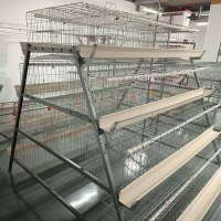 Cage d'élevage de poulets pondeuses galvanisée à 3/4 niveaux pour 120-160 poules, pour l'élevage de volailles, à vendre