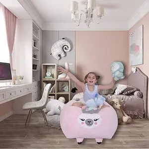 2023 جديد تصميم أثاث داخلي المعيشة غرفة نوم الحيوان سلسلة خراف لطيفة شكل لعبة تخزين أريكة استرخاء للأطفال كيس فول
