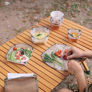 Outdoor Lightweight Folding Tableware Portable Bowl Dinner Plate <b>Coffee</b> <b>Filter</b> Funnel Water Cup Multi-purpose Camping Tableware - Product Image 1