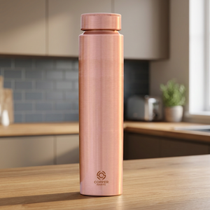 Pure <b>Copper</b> Classic Large Capacity Multi-Use Water <b>Bottle</b> with Lids for Home Office & Outdoor Use - Product Image 3