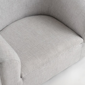 Silla de club de acento Boucle tapizada de madera modular moderna con otomana para sala de estar, hogar, oficina y baño - Product Image 4