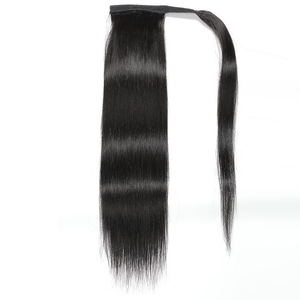 Extensions <span class=keywords><strong>de</strong></span> <span class=keywords><strong>queue</strong></span> <span class=keywords><strong>de</strong></span> <span class=keywords><strong>cheval</strong></span> en cheveux humains naturels noirs brésiliens, longues, ondulées, à enrouler - Product Image 2