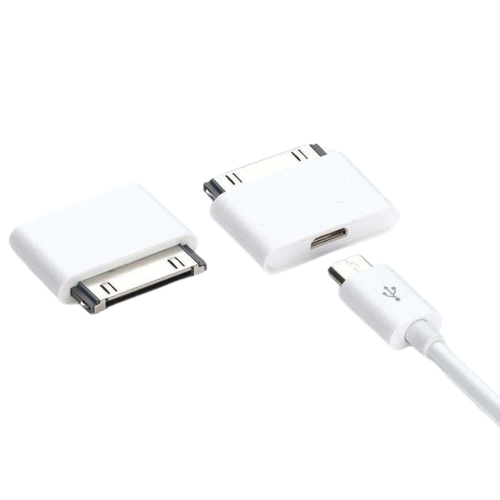 White Adapter for Printer Computer Micro 30-Pin Type C 3A Fast Charging Data Transfer Camera iPhone 4S iPad 3 Touch 4