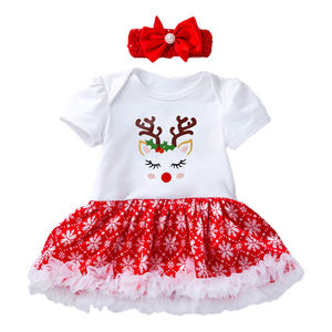 Vêtements <span class=keywords><strong>de</strong></span> noël pour petites filles, habits d'été, barboteuse à manches courtes pour nouveau-né, Costume <span class=keywords><strong>de</strong></span> noël - Product Image 5