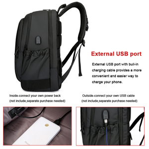 High Quality Polyester Waterproof Material Business Backpack Strap USB Interface Laptop Waterproof Travel and Schoolbag - Product Image 4