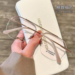 Monture de lunettes semi-cerclées rectangulaires Mirror One 9928, ultra-légère, demi-cerclée, unisexe, en alliage de titane, lunettes optiques - Product Image 4