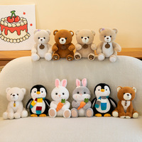 Groothandel 20-25cm Anime Klauwautomaat Pluche Speelgoed Fruit Dieren Zoo Cartoon Pluche Knuffelspeelgoed