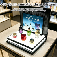 Fabrieksrechtstreekse levering moderne zwarte eenvoudige verlichte acryl horloge displaystandaard