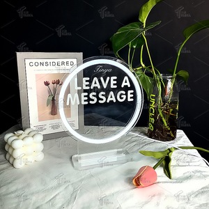 LAMPE DE TABLE « LAISSEZ UN MESSAGE » – Enseigne Néon LED Personnalisée – Cadeau Idéal pour Fêtes et Décorations - Product Image 1