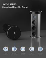 SINOAMIGO Enchufe de Mesa Elevable con Control Táctil para Conferencias Americanas, Enchufe Eléctrico Oculto para Cocina/Escritorio, Enchufe Pop-up para Mesa