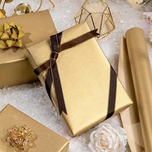 Shimmer Gold Wrapping Paper Jumbo Roll 82.6 Sq Ft Solid Color Metallized Gift <b>Wrap</b> for Multiple Occasions - Product Image 2