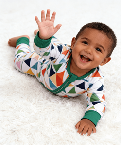 <span class=keywords><strong>Set</strong></span> Pigiama 2 Pezzi per Neonati in Bambù Organico con Zip, Pronto per la Spedizione, Ultra Morbido, Abbigliamento da Notte per Bambini - Product Image 3