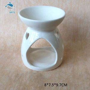 Brûleur à mazout en céramique blanche fait main de décoration d'intérieur - Product Image 1