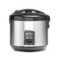 Cuisinière à riz électrique HENDI Profi Line 1,8 L, fonction vapeur, acier inoxydable 304, arrêt automatique de sécurité, équipement de cuisson commercial