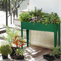 Jardinière surélevée en acier thermolaqué avec pieds pour légumes, fleurs et herbes, pour la maison, l'extérieur et la terrasse