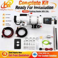 Chauffe-eau OkyRie ODM OEM WH-15A 15KW 12V 24V, chauffage au diesel pour camping-car, camion, bus, kit complet avec module 4G