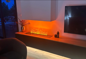 <span class=keywords><strong>Cheminée</strong></span> électrique à vapeur d'eau à 3 faces avec panneau tactile et minuterie d'arrêt automatique - Product Image 3