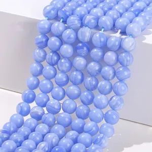 Commercio all'ingrosso filo di perle sciolte di cristallo di quarzo sintetico viola agata preziose perline