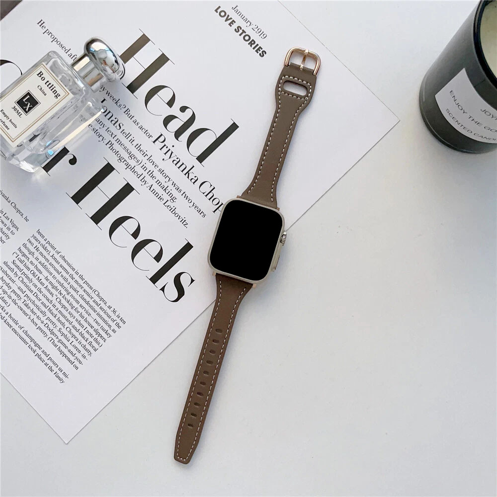 coffe band rose gold buckle